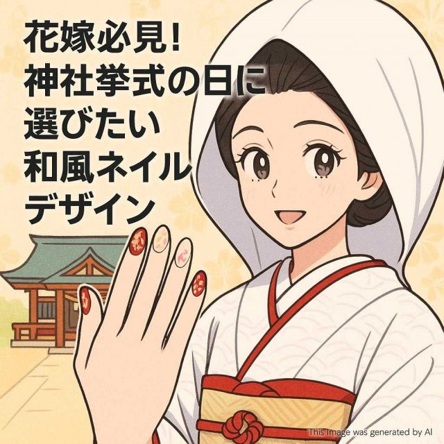 花嫁必見！神社挙式の日に選びたい和風ネイルデザイン