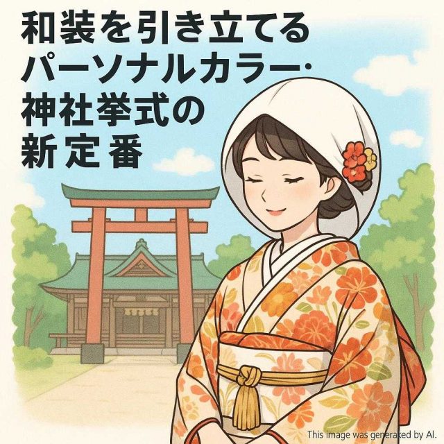 和装を引き立てるパーソナルカラー：神社挙式の新定番