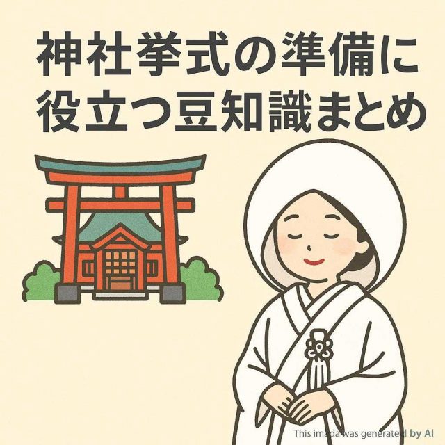 神社挙式の準備に役立つ豆知識まとめ