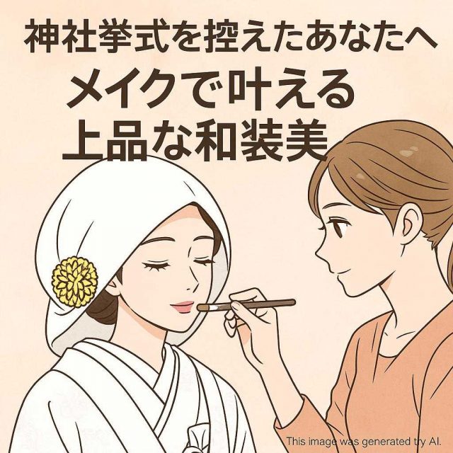 神社挙式を控えたあなたへ、メイクで叶える上品な和装美
