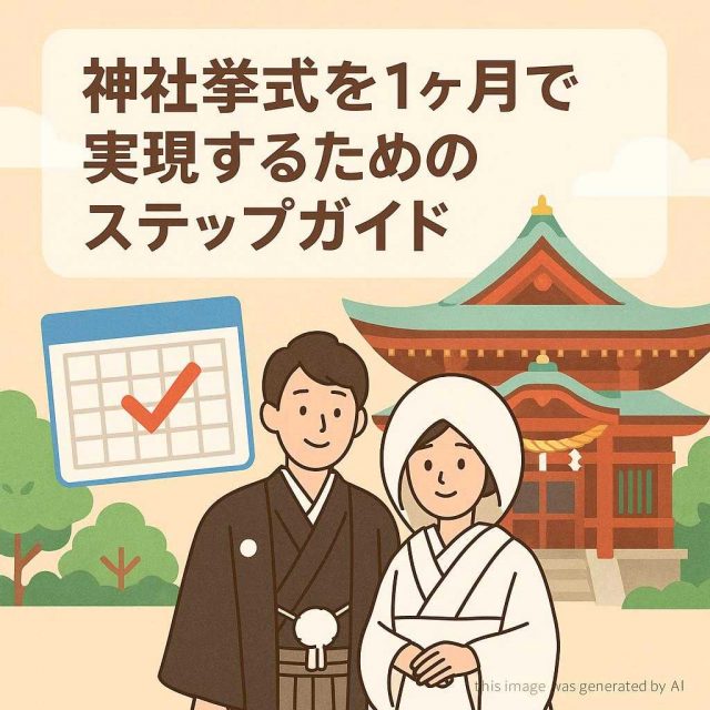神社挙式を1ヶ月で実現するためのステップガイド