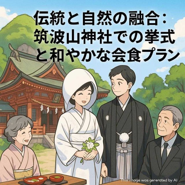 伝統と自然の融合：筑波山神社での挙式と和やかな会食プラン
