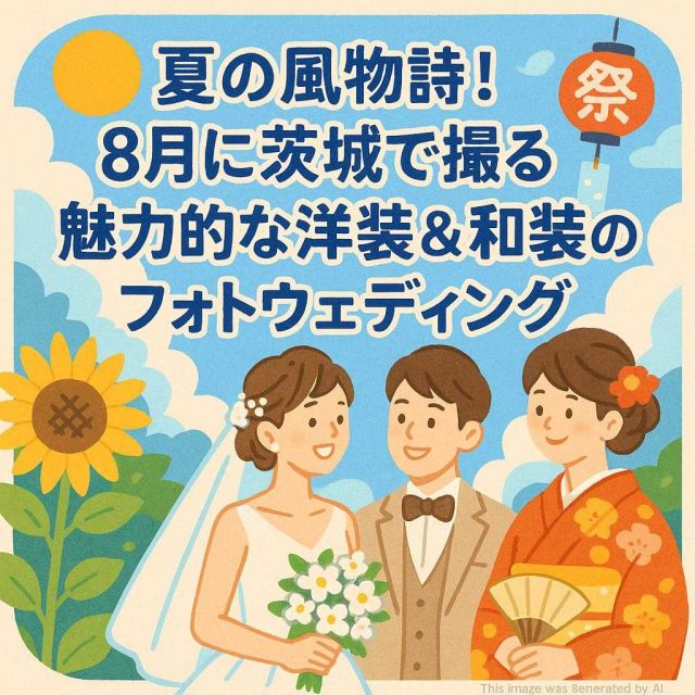 夏の風物詩！8月に茨城で撮る魅力的な洋装＆和装のフォトウェディング