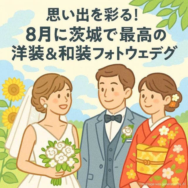 思い出を彩る！8月に茨城で最高の洋装＆和装フォトウェディング