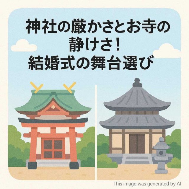 神社の厳かさとお寺の静けさ！結婚式の舞台選び