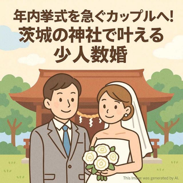 年内挙式を急ぐカップルへ！茨城の神社で叶える少人数婚