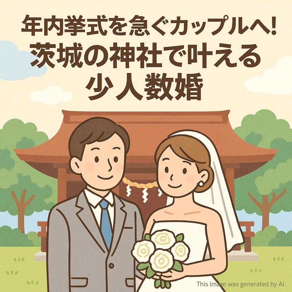 年内挙式を急ぐカップルへ！茨城の神社で叶える少人数婚