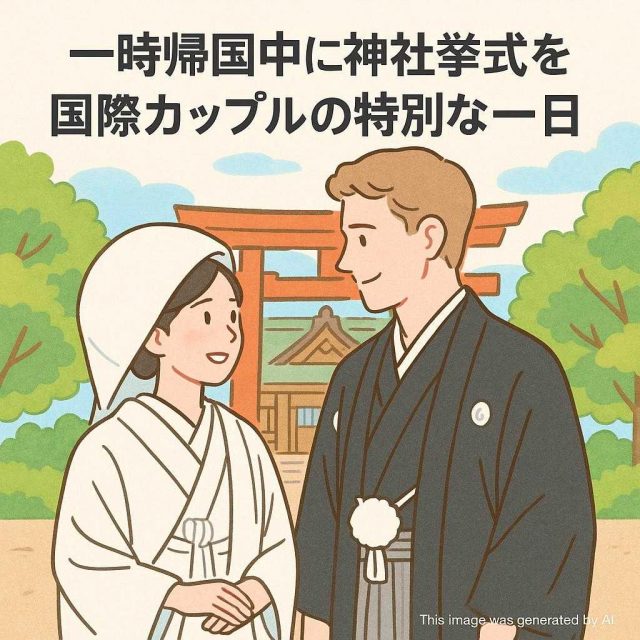 一時帰国中に神社挙式を 国際カップルの特別な一日