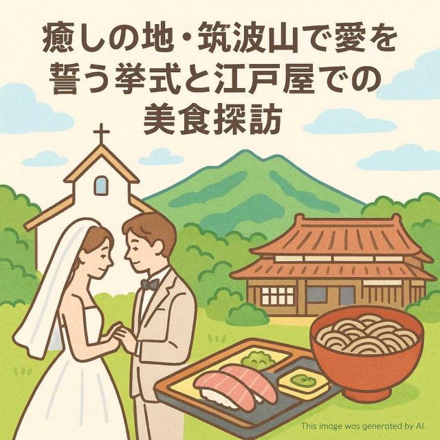 癒しの地・筑波山で愛を誓う挙式と江戸屋での美食探訪