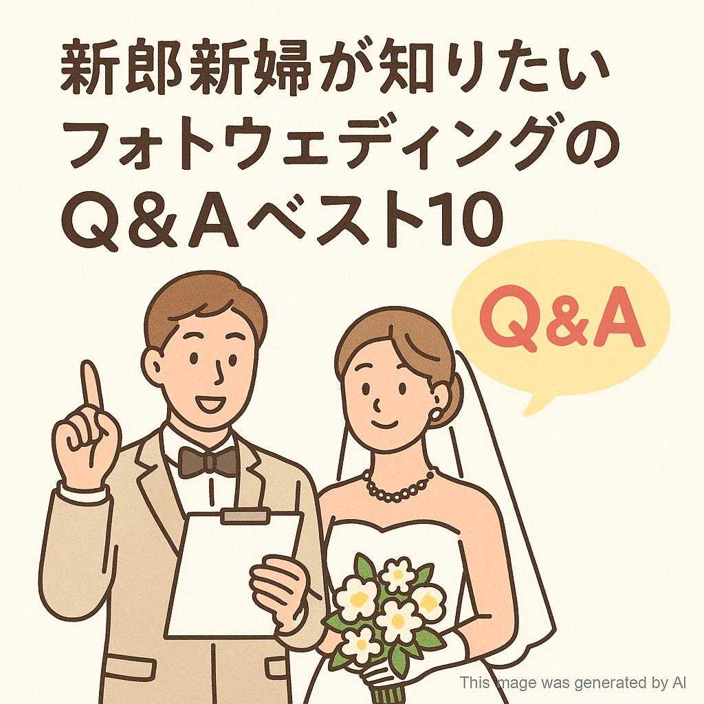 新郎新婦が知りたいフォトウェディングのQ&Aベスト10