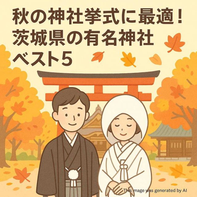 秋の神社挙式に最適！茨城県の有名神社ベスト5