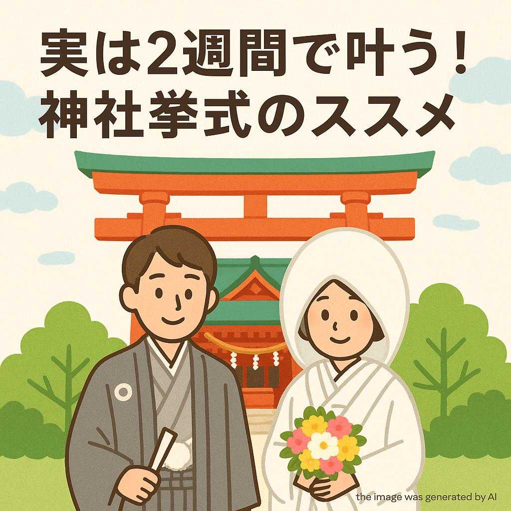 実は2週間で叶う!神社挙式のススメ