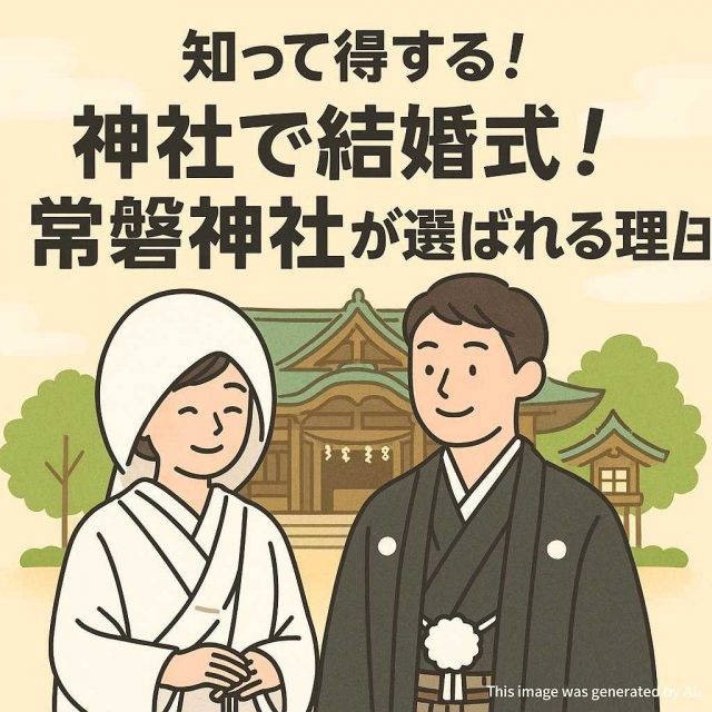 知って得する！神社で結婚式！常磐神社が選ばれる理由！
