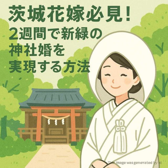 茨城花嫁必見！2週間で新緑の神社婚を実現する方法