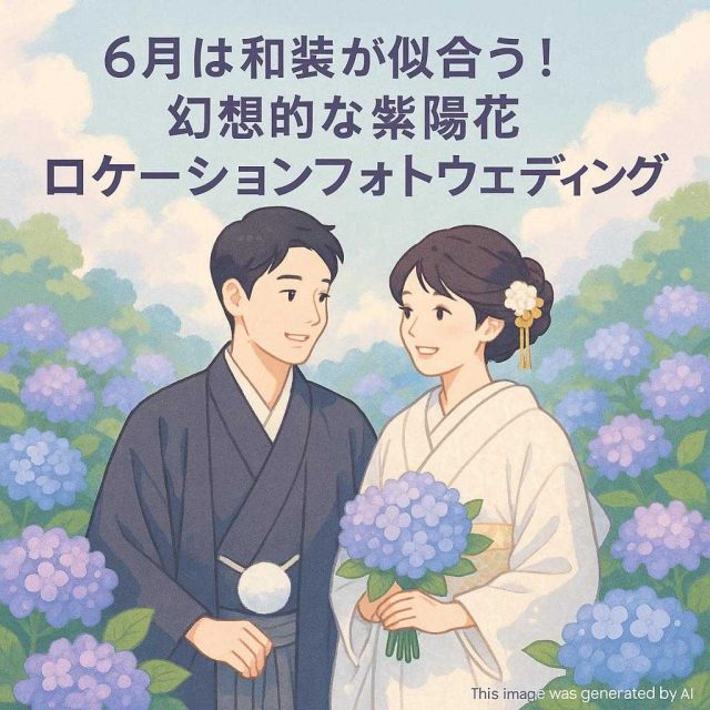 6月は和装が似合う！幻想的な紫陽花ロケーションフォトウェディング