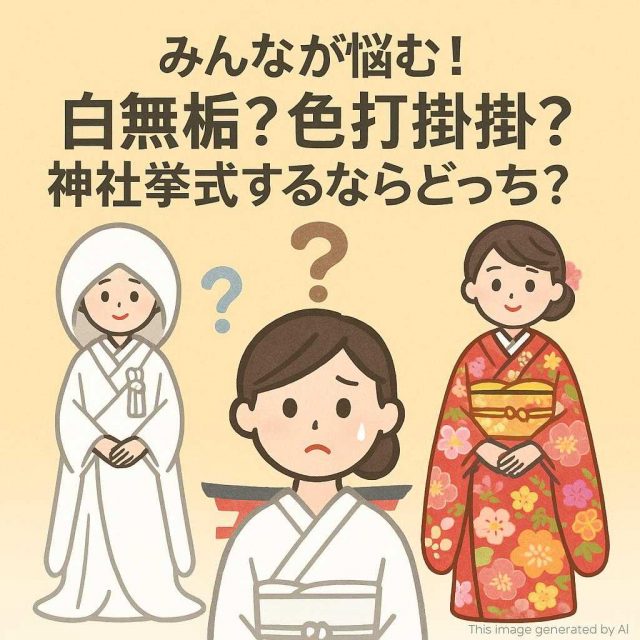 みんなが悩む！白無垢？色打掛？神社挙式するならどっち？