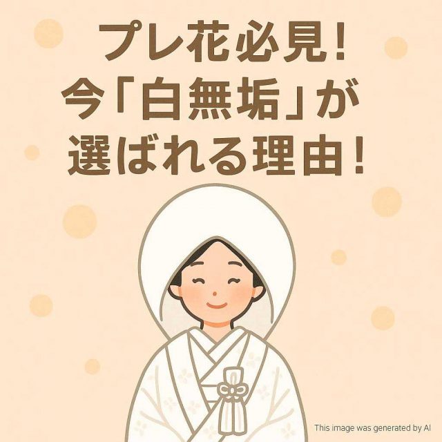 プレ花必見！今「白無垢」が選ばれる理由！