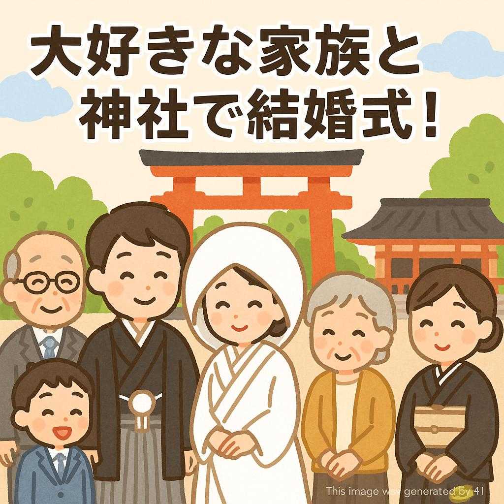 大好きな家族と神社で結婚式!