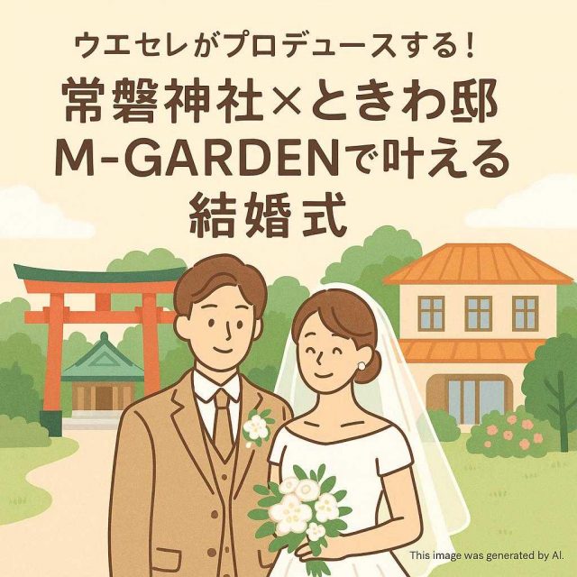 ウエセレがプロデュースする！常磐神社×ときわ邸M-GARDENで叶える結婚式