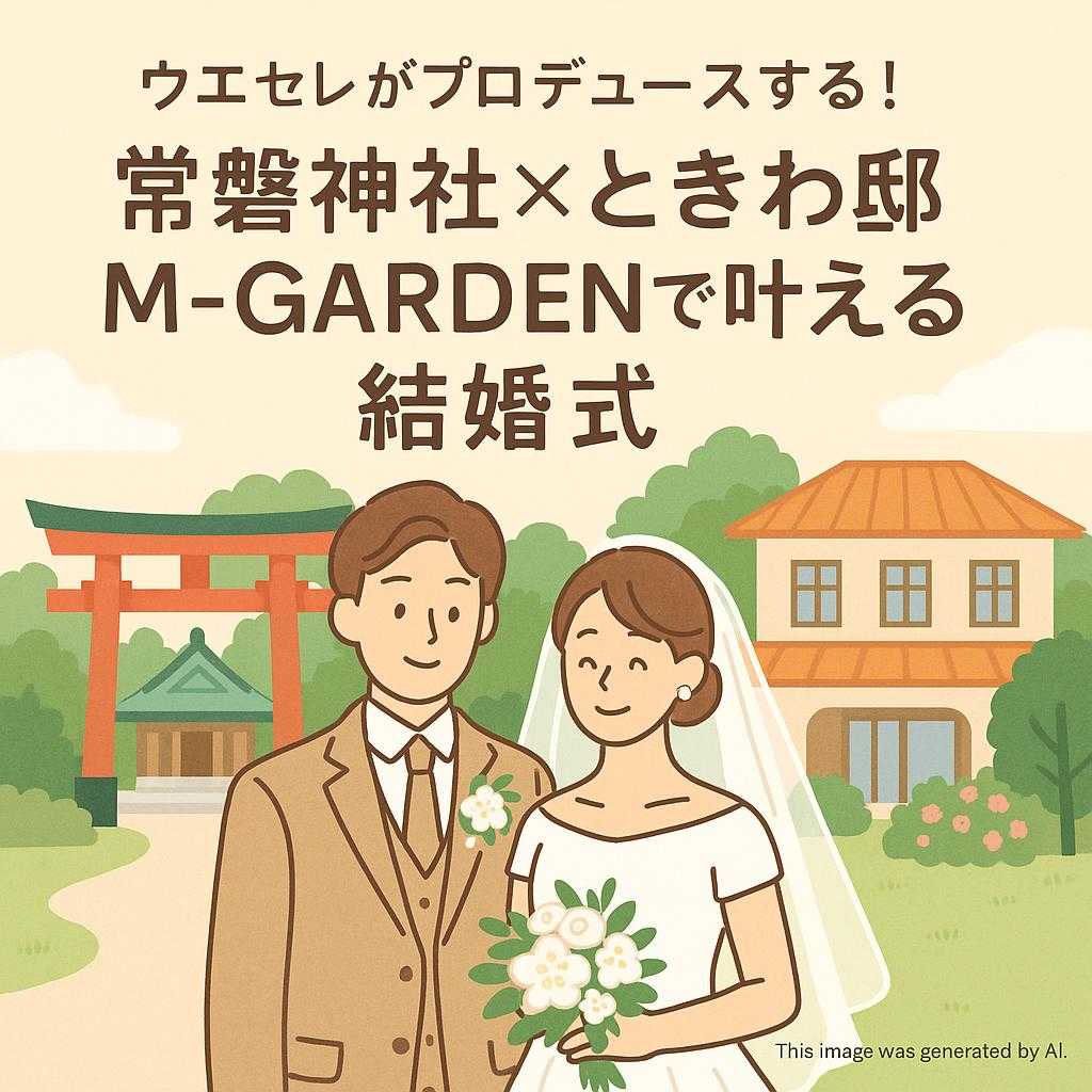 ウエセレがプロデュースする！常磐神社×ときわ邸M-GARDENで叶える結婚式