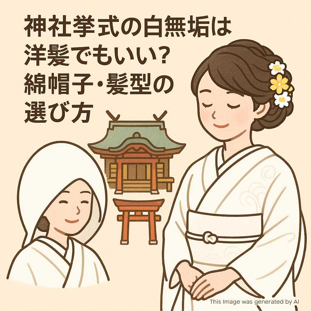 神社挙式の白無垢は洋髪でもいい?綿帽子・髪型の選び方