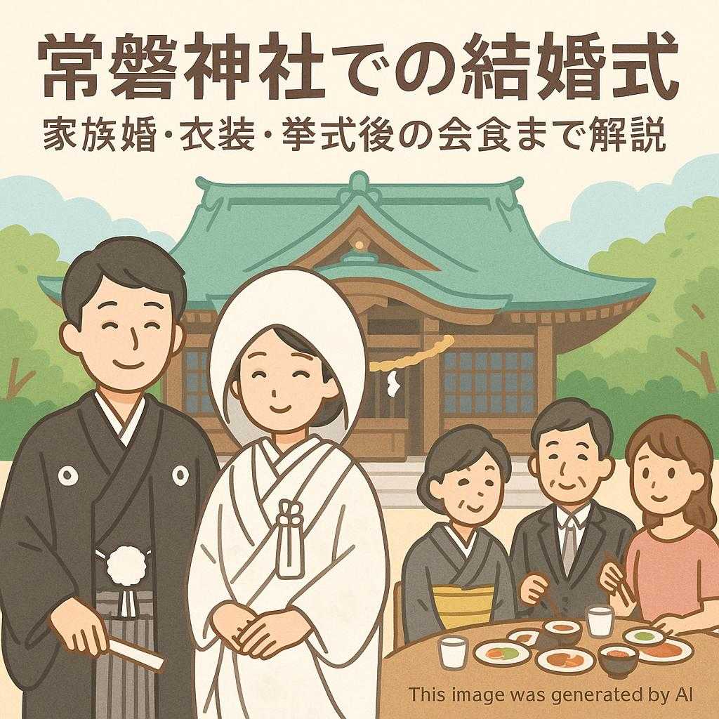 常磐神社での結婚式|家族婚・衣装・挙式後の会食まで解説