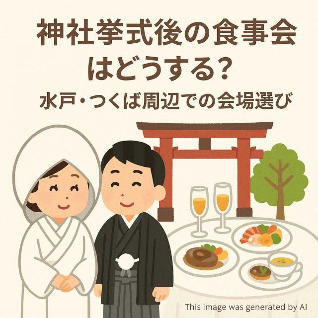 神社挙式後の食事会はどうする？水戸・つくば周辺での会場選び