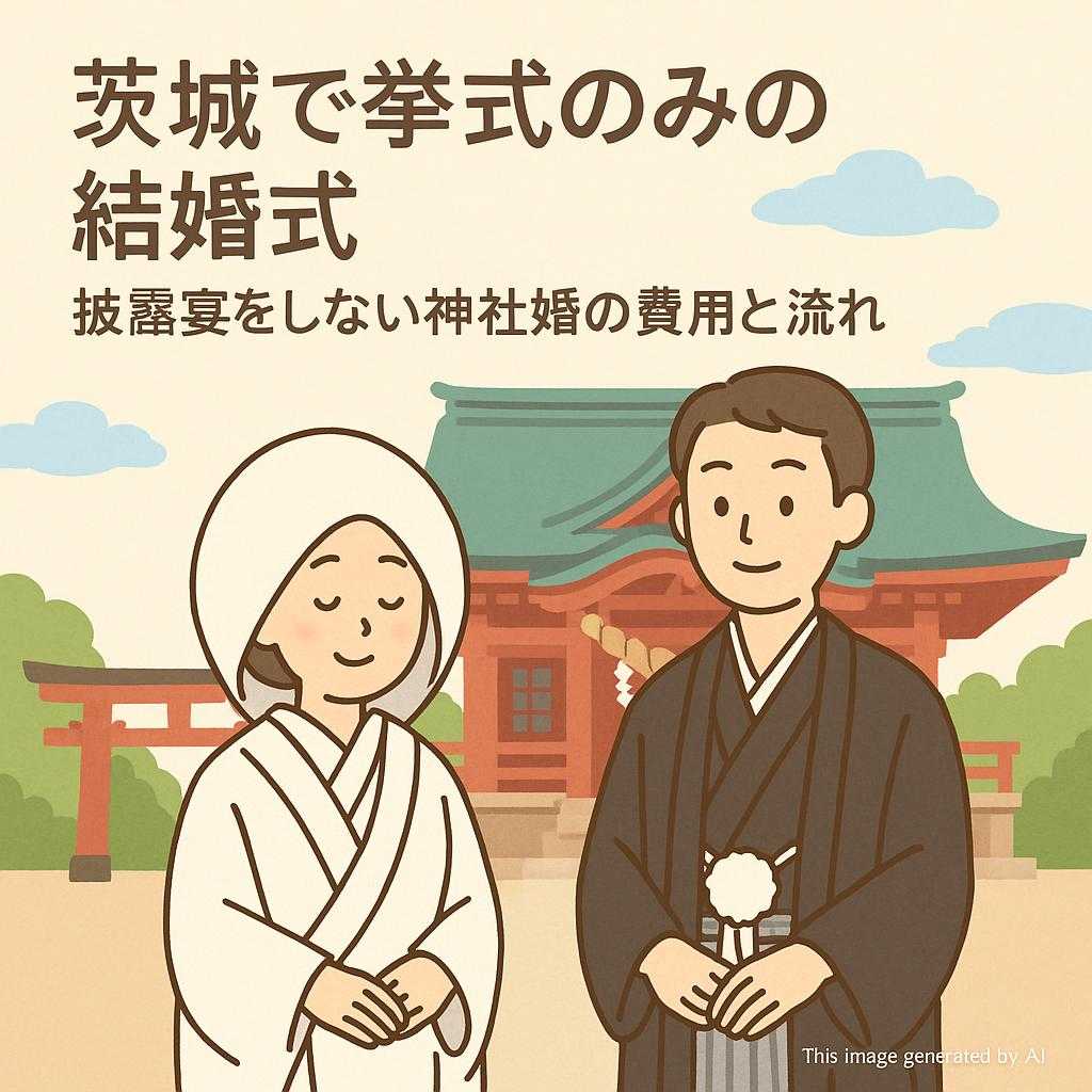 茨城で挙式のみの結婚式|披露宴をしない神社婚の費用と流れ