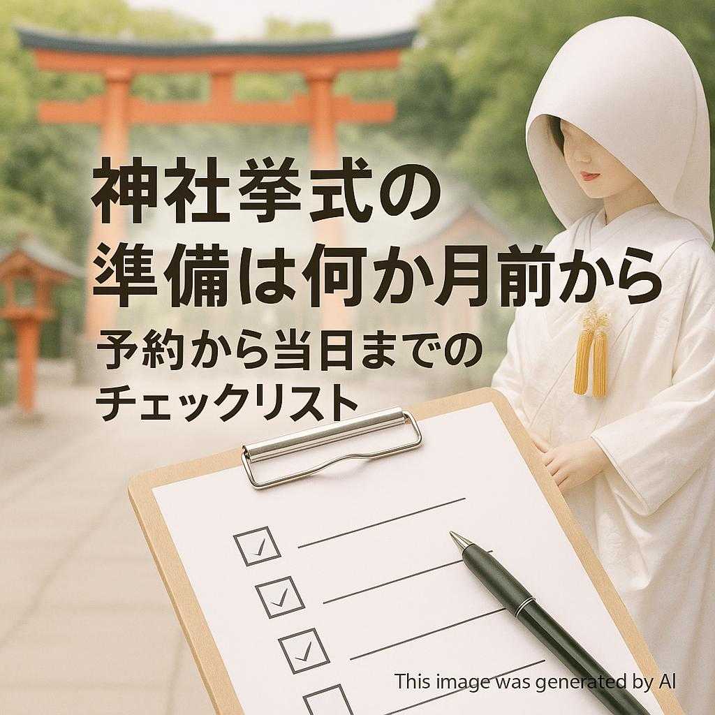 神社挙式の準備は何か月前から？予約から当日までのチェックリスト