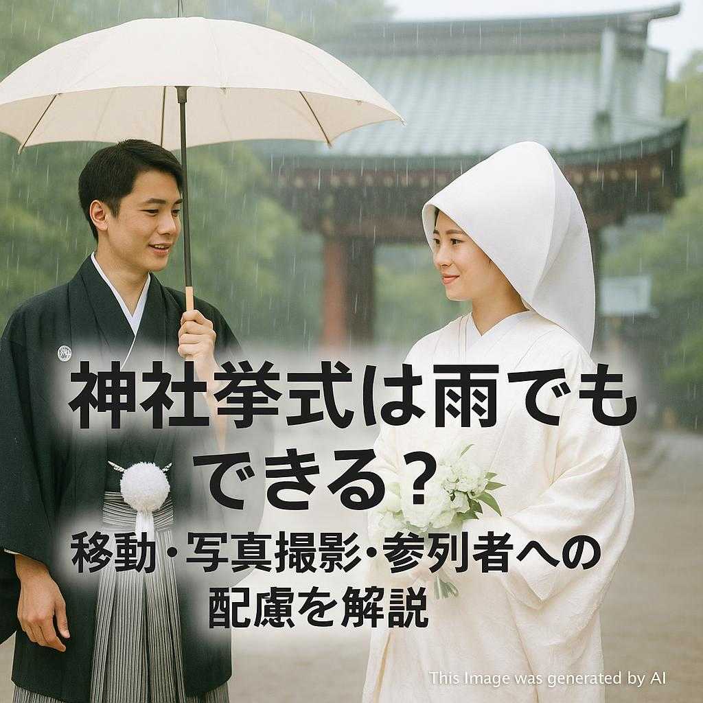 神社挙式は雨でもできる?移動・写真撮影・参列者への配慮を解説