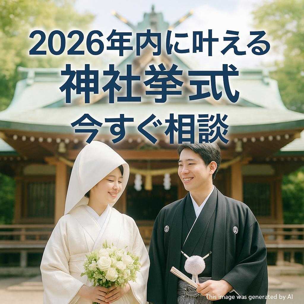 2026年内に叶える神社挙式 今すぐ相談