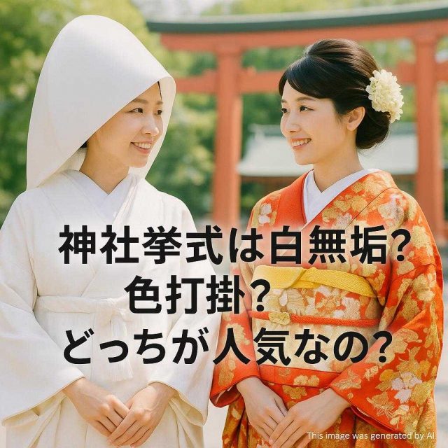 神社挙式は白無垢？色打掛？どっちが人気なの？